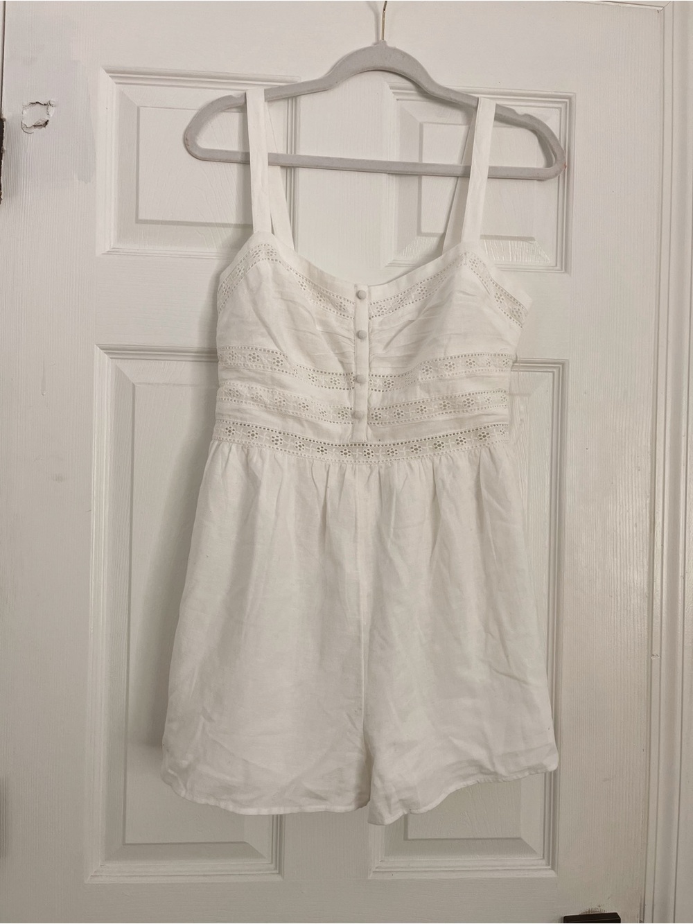 NWT American Eagle White cotton Eyelet Romper